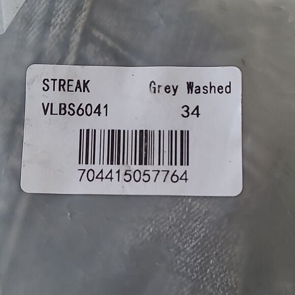 VALABASAS “STREAK" GREY WASH STACKED FLARE JEAN size 34 NWT in packaging - Picture 7 of 7
